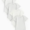 Unisex Grey Bodysuits 4 Pack 18-24 months