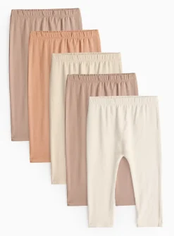 Unisex Neutral Leggings 5 Pack 18-24 months