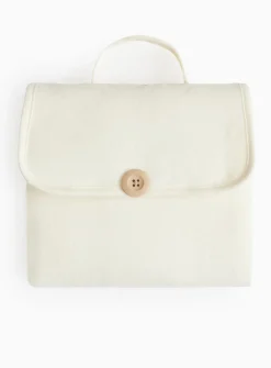 Unisex Plain Cream Travel Changing Mat One Size