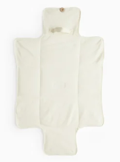 Unisex Plain Cream Travel Changing Mat One Size