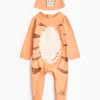 Unisex Tigger Orange Sleepsuit & Hat Newborn