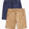 Utility Chino Tan & Navy Shorts 2 Pack 5 years