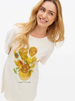 Van Gogh Sunflower Night Shirt L