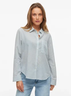 VILA Long Sleeved Shirt Blue 14