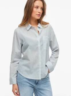 VILA Long Sleeved Shirt Blue 14