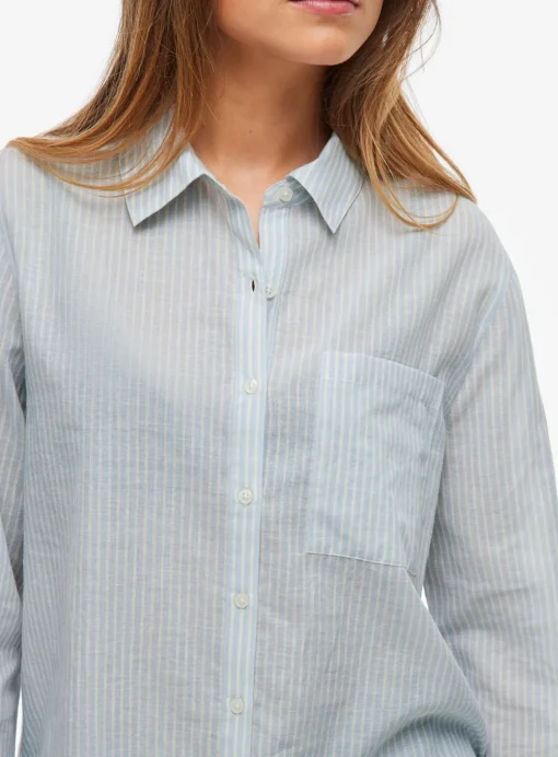 VILA Long Sleeved Shirt Blue 14