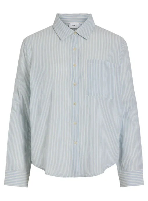 VILA Long Sleeved Shirt Blue 14