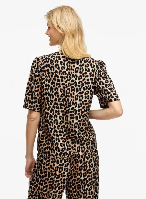 VILA O Neck 2/4 Top Brown 16
