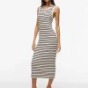 VILA O-Neck Long Sleeved Midi Knit Dress L