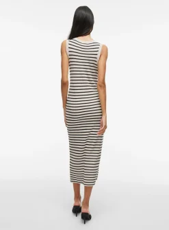 VILA O-Neck Long Sleeved Midi Knit Dress L
