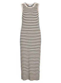 VILA O-Neck Long Sleeved Midi Knit Dress L