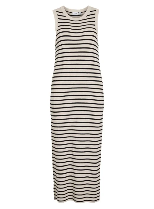 VILA O-Neck Long Sleeved Midi Knit Dress L