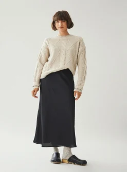 VILA Satin Midi Skirt 8