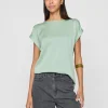 VILA Short Sleeved Satin Top 12