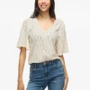 VILA V-Neck 2/4 Top Grey XS