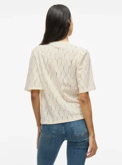 VILA V-Neck 2/4 Top Grey XS