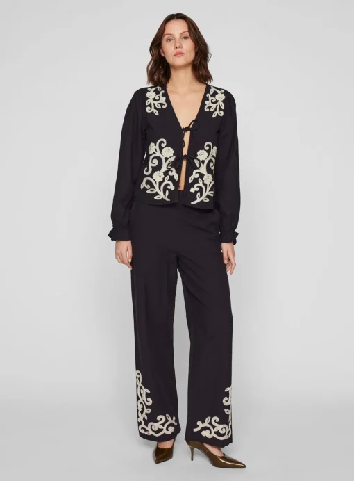 VILA V-Neck Long Sleeved Top L/UK14