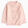 Vintage Garden Pink Bobble Cardigan 9-12 months