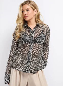 VOGUE WILLIAMS Animal Sequin Shirt 8