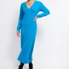 VOGUE WILLIAMS Azure Knit Midaxi Dress XL