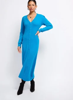 VOGUE WILLIAMS Azure Knit Midaxi Dress XL