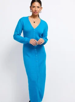 VOGUE WILLIAMS Azure Knit Midaxi Dress XL