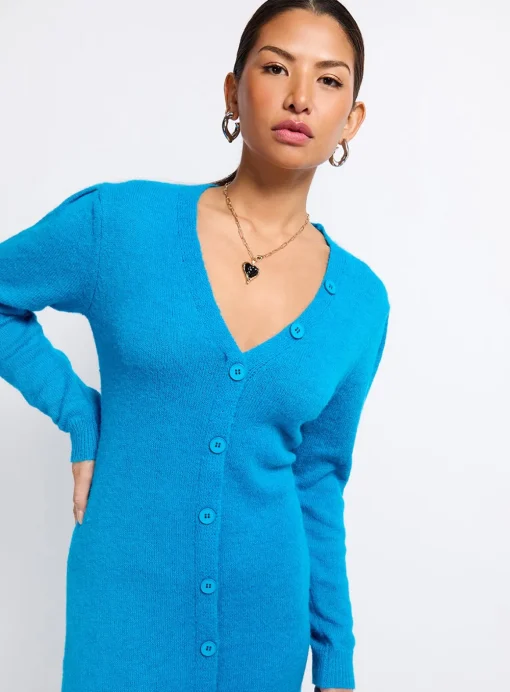 VOGUE WILLIAMS Azure Knit Midaxi Dress XL