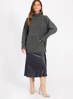 VOGUE WILLIAMS Grey Midi Skirt 14