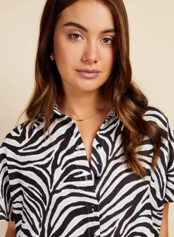 VOGUE WILLIAMS Zebra Shirt M