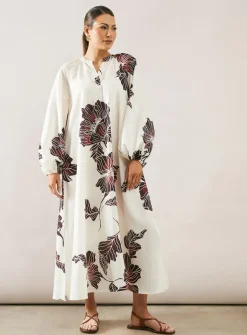 WALLIS Floral Collarless Midaxi Dress 12