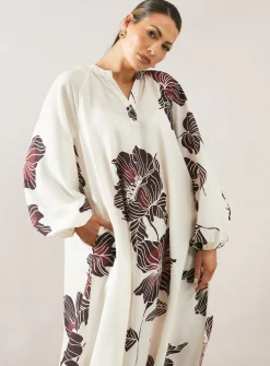 WALLIS Floral Collarless Midaxi Dress 12