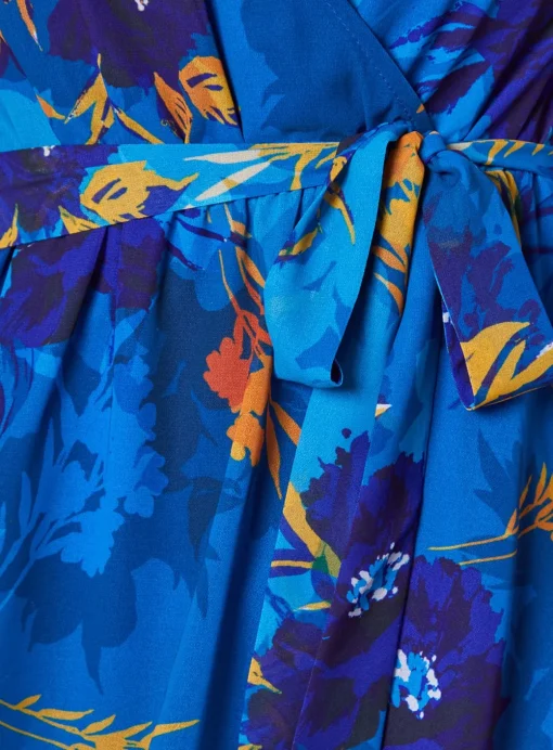 WALLIS Floral Print Ruffle Midi Dress 18