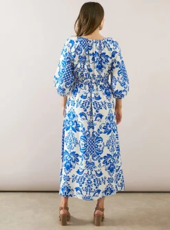 WALLIS Floral Ruched Waist Midaxi Tea Dress 12