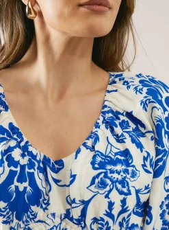 WALLIS Floral Ruched Waist Midaxi Tea Dress 12
