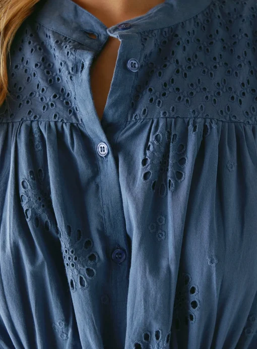 WAREHOUSE Broderie Drawstring Waist Midi Dress 14