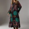 WAREHOUSE Chiffon Drawstring Detail Midaxi Smock Dress 14