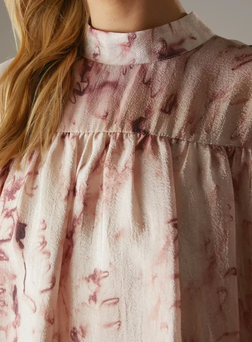 WAREHOUSE Organza High Neck Tier Midi Smock Dress 12
