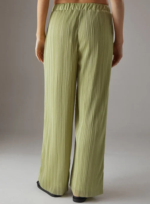 WAREHOUSE Plisse High Waisted Wide Leg Trouser 10