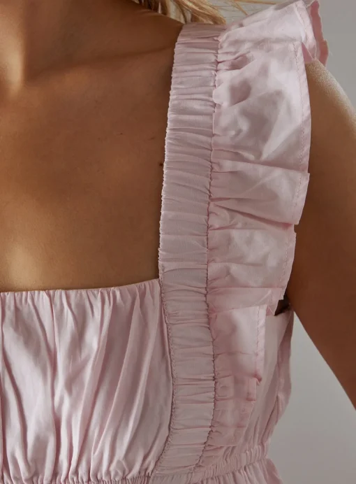 WAREHOUSE Poplin Frill Tier Midi Sundress 10