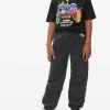 Washed Black Denim Cargo Trousers 7 years
