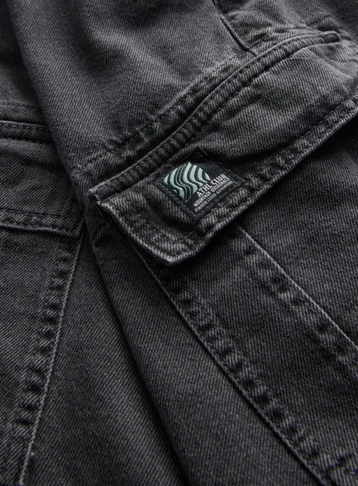 Washed Black Denim Cargo Trousers 7 years