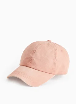 Washed Pink Denim Cap One Size