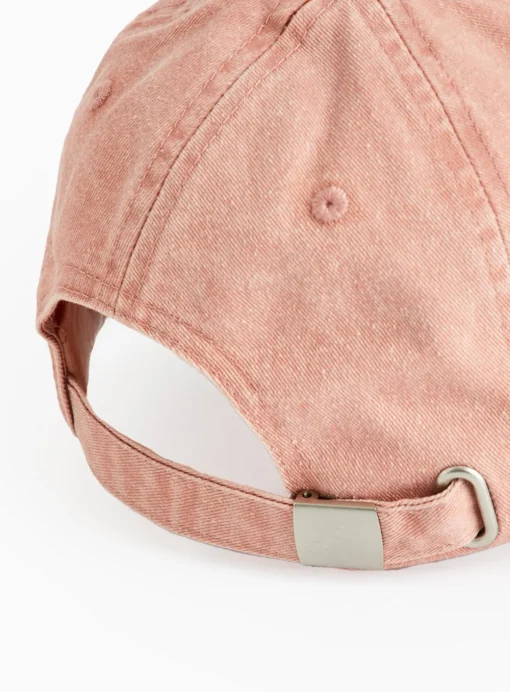 Washed Pink Denim Cap One Size