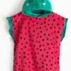Watermelon Print Novelty Poncho Towel One Size
