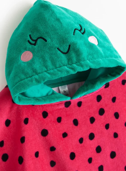 Watermelon Print Novelty Poncho Towel One Size