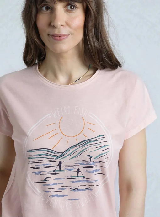 WEIRD FISH Adventures Awaits Slub Graphic Tee 12
