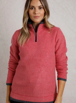 WEIRD FISH Beye 1/4 Zip Grid Fleece 10