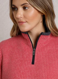 WEIRD FISH Beye 1/4 Zip Grid Fleece 10