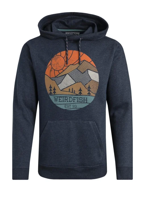 WEIRD FISH Bryant Graphic Pop Over Hoody M