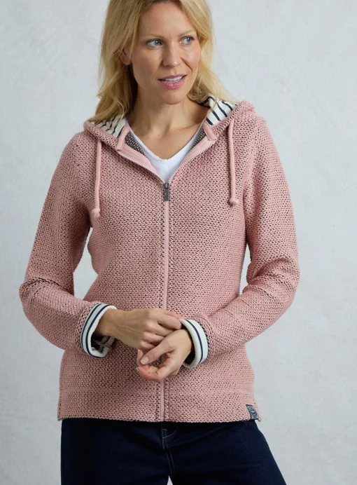 WEIRD FISH Chicoa Full Zip Hooded Classic Macaroni 20